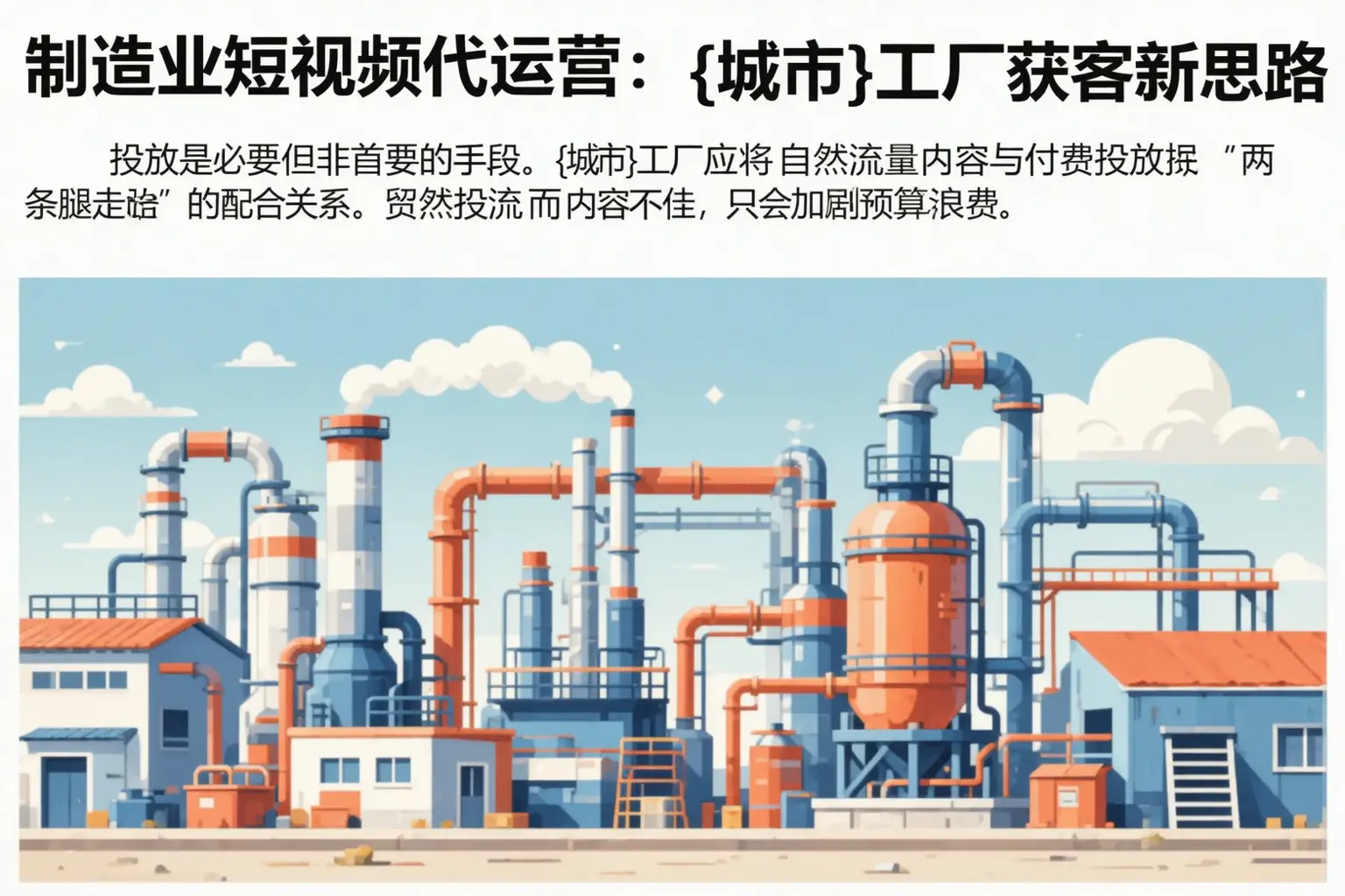 制造业短视频代运营:建水工厂获客新思路